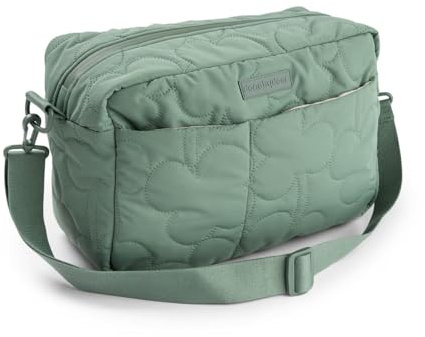 Done by Deer Wickeltasche Kinderwagen - Windeltasche - Wasserabweisende Kinderwagentasche mit Wickelunterlage Schulterriemen & Kinderwagen-Haken - aus Recyceltem Polyester - 35 × 15 × 23 cm - 12 L