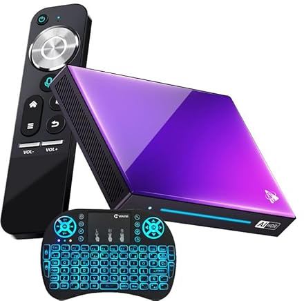 Android TV Box 14.0, H96MAX M9 8GB RAM 128GB ROM RK3576 fyrkärnig chip, stöd för 4K/8K WIFI 6 2.4GHz/5GHz Dubbel WIFI BT 5.0 3D HDR10 med trådlöst minitangentbord,4gb+32gb