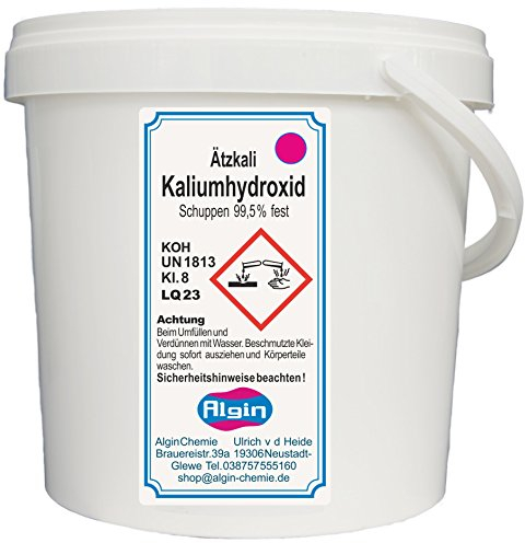 Algin Ätzkali - Kaliumhydroxid - 5 kg Eimer- Potassium Hydroxide - Seifenherstellung