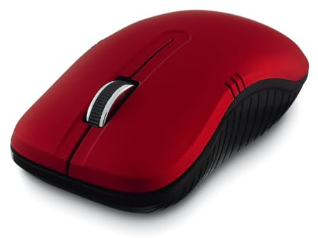 Verbatim Commuter Wireless Optical Mouse, 2.4 GHz, 1200 DPI, Matte Red
