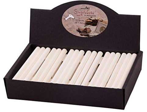 7mm Siegelwachs flexibel für Wachs-Pistole - Weiß, Großpackung 72 Sticks