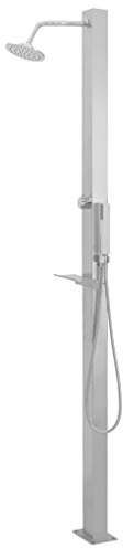 Festnight Douche d'extérieur Douche pour Jardin ou Terrasse Acier Inoxydable Droit