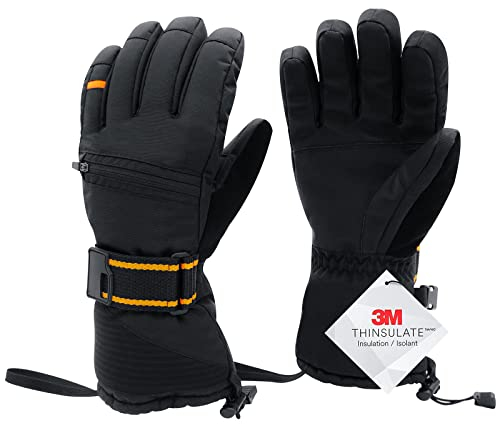 Vihir Winterhandschuhe Skihandschuhe Herren & Damen Thermo Handschuhe, Wasserdichte Touchscreen 3M Thinsulate Warm Fahrradhandschuhe, Eisfischen, Skifahren, Radfahren, Snowboard Winddichte Skihandsche
