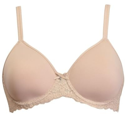 SIèLEI Reggiseno con Coppe Spacer E Ferretto Un Fascia Morbido Pizzo Attuale e Malizioso Elegante E Raffinato Allure Art 2686 (C, Cipria, 5)