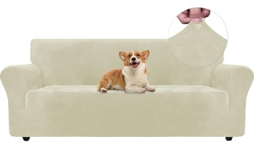 Ystyle Stretchigt Sofföverdrag med armstöd 3-Sits, Elastiskt Pet Soff Cover Töjbart överdrag, Avtagbar Halkskydd Fåtöljöverdrag Möbel Maskintvättbar, Sofföverkast För Soffa Fåtölj, Beige