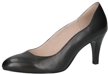 CAPRICE Damen Pumps aus Leder Spitz, Schwarz (Black Nappa), 37 EU
