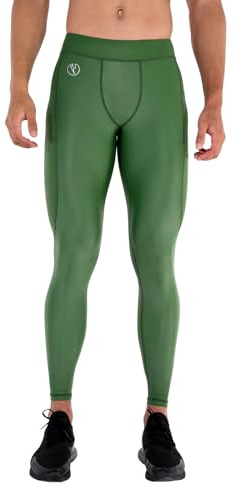 Kapow Meggings Shiny Performance Men's Compression Leggings, Pockets & 4-Way Stretch Tights for Gym, Running, HIIT & Training