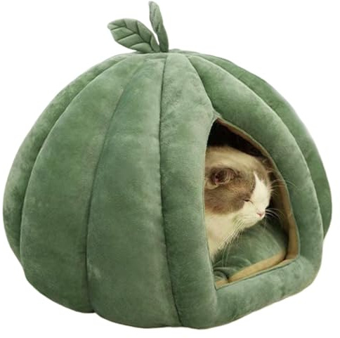 Eventerde Cama Gato Cueva Mediano Lavable, Cama Cueva para Y Lavables, Cerrada Cuevas para Gatos con Cojines Extraíbles, Cama Cueva para Mascotas, Casa para Gatos Interior, Camas para Gatos