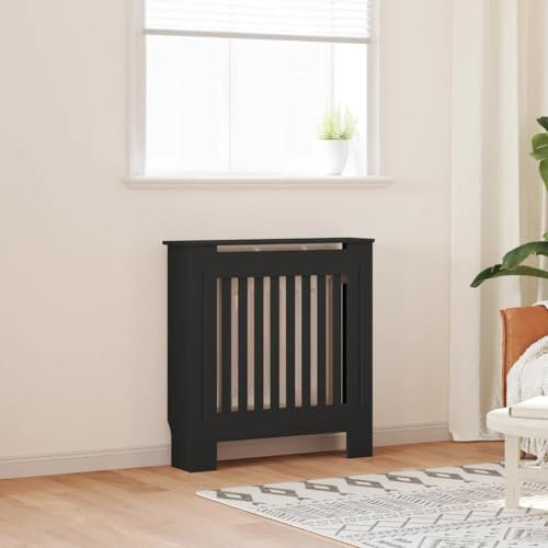 LLEZKBR Haus & Garten, Haushaltsgerätezubehör, Heizkörperzubehör, MDF-Heizkörperverkleidung, schwarz, 78 cm