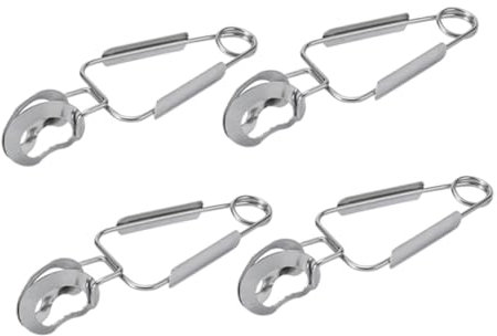 GRIRIW 4pcs Snail Escargot Tongs Snail Forks Stainless Steel Escargot Tongs Spring Food Clamp