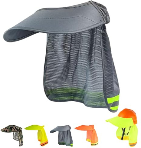 Genérico Parasol De Seguridad para Casco 50x14x32cm Parassol para Duro Seguriidad Protector Solar para Obra Cuello, Protección Solar Transpirable Y Reflectante