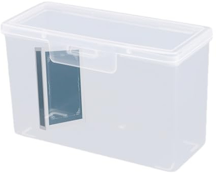 Titular de Almacenamiento de Tarjetas de Negocios - Box de Almacenamiento para Tarjetas de crédito | de Tarjetas de Visita Transparente | Organizador de Almacenamiento cuidadosamente Pulido para