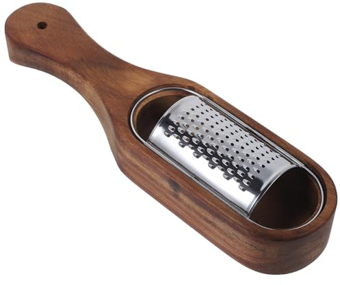 GLEAVI Stainless Steel and Wood Cheese Grater Tool Multi-Functional Kitchen Food Shredder for Cheese and Vegetables Home Cooking Supplies