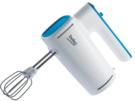 Beko - HMM5400W - Sbattitore Elettrico, 425 W, Funzione Turbo, Acciaio Inox, 2 Fruste, 2 Gangi Impastatori - Bianco