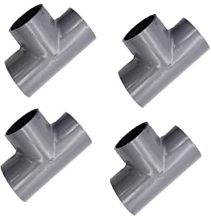 Unifizz U-PVC Fitting, 3-Wege-Rohrverbinder, Möbelqualität, 25 x 63 mm, T-förmiger Verbindungsstück, T-Rohrverbinder für Möbel, Regale, Poolprodukte, Grau, 1 Stück