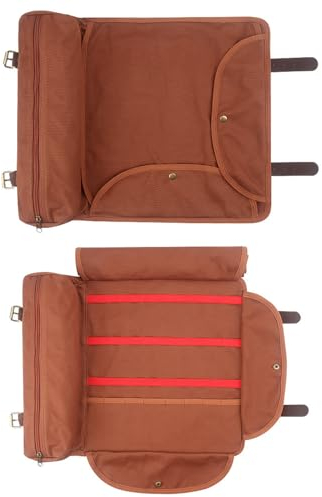 Glorlliant Sac de Transport pour Barman Créatif, Kit D'Outils pour Barman, Ensemble Shaker à Cocktail, Sac de Rangement Uniquement, Kit de Barman Marron