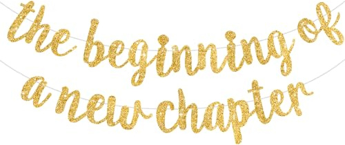 BEISHIDA Gold Pre-Strung Glitter The Beginning of A New Chapter Banner
