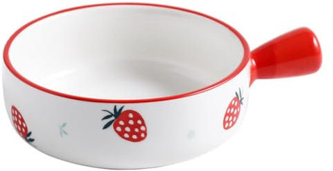 Milisten 1stk Mikrowelle Kasserolle Suppenteller Auflaufschalen Salatschüssel Zu Hause Gefrierschüssel Backofen Backschüssel Obstschale Aus Porzellan Ramen-schüssel Keramik Brei Schüssel