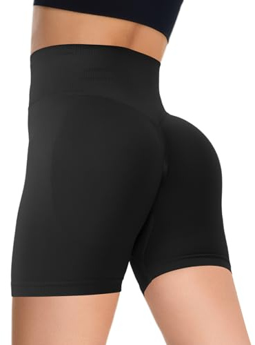 Zhiaek Pantaloncini Palestra Donna Push Up Booty Shorts Donna Sportivi Vita Alta Leggins Corti Collant Estivi Yoga Fitness Allenamento Jogging