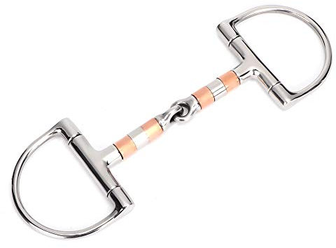 Trensengebisse für Pferde, Ringknebel, Edelstahlmund, D-Ring-Pferdegebisse, Komforttrense, Pferdegebisse, Kupferrollen für Pferde, Reitsportbedarf