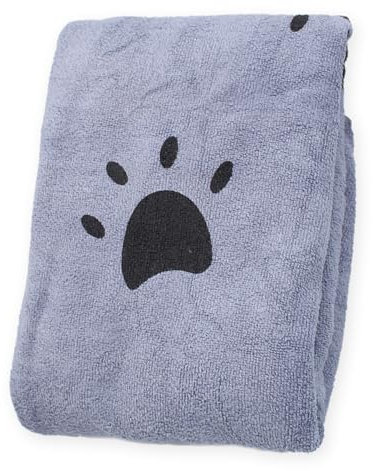 GZDAOXIA 1 Stück 70x140cm hundehandtuch,hundehandtuch extra saugfähig,Schnelltrocknend Warm Haustierhandtuch,Handtuch Hund Mikrofaser,Großer Weich Hundehandtuch,für Hunde Katzen(Grau)