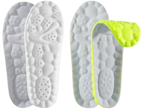 Plantillas Infantiles Zapatos, 2 Pares Cortable Plantillas Antiolor Alto Elástico Grueso Plantilla Calzado Anti Sudor Relleno de Zapato Plantilla Niño para Niños Zapatos de Niñas (33-35)