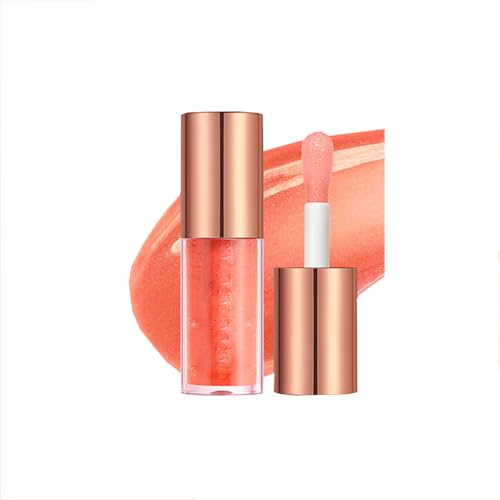 Lip Gloss, Moisturizing Lip Gloss, Lipstick, Opaque Tinted Lip Oil, Colored Lip Lacquer (02)