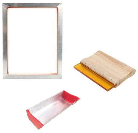 Silk Screen Printing Kit Squeegee Tool Parts Set(3PCS,165T(420M))