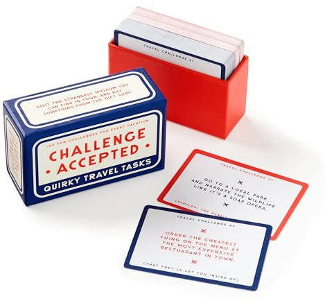 Brass Monkey Challenge Accepted Travel Tasks Card Deck: Quirky Travel Tasks, 4 x 2.7 x 1.7