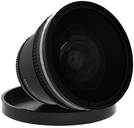 Extreme Fisheye Lens 0.18x For Panasonic Lumix DMC-LX3 (Includes Lens Adapter & Ring)