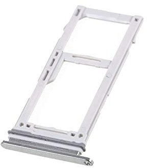 jbTec Dual SIM-Tray/SD-Card kompatibel mit Samsung Galaxy S10 / Plus / S10e - Kartenhalter Slot Rahmen, Farbe:Silber
