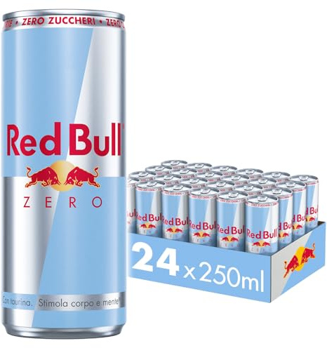 Red Bull Energy Drink, Zero Calorie, 250 ml (24 Lattine)