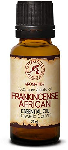 Weihrauchöl 20ml - Afrikanisch - Boswellia Carterii - Weihrauch Öl - Raumduft - Olibanum Öl - Ätherische Öle für Glatte Haut & Haare - Aromatherapie - Duftlampe - Aroma Diffuser - Ruhiger Schlaf