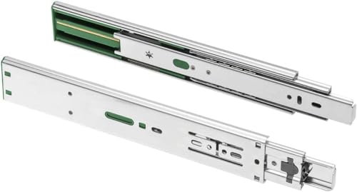 GTV - Rieles para cajones H45 VERSALITE PLUS+, guía de bolas con amortiguación, altura = 45 mm, L-450 mm, trineo mínimo mecanismo de cierre suave, capacidad de carga 30 kg, instalación fácil y rápida