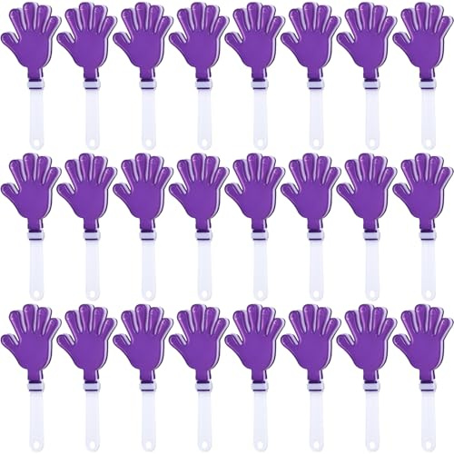 ZCYSRLQIN 24 aplaudidores de mano de 7.5 pulgadas de plástico para hacer ruido, regalos de fiesta, fabricante de ruido, premios de juego de cumpleaños, recompensas de aula, fútbol, eventos deportivos,