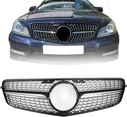 Rejilla de parachoques delantero para Mercedes W204 C200 C300 2008 2009 2010 2011 2012 2013 2014,accesorio de recambio de rejilla delantera de ABS,piezas de coche