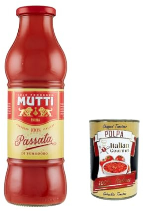 18x Mutti Passata di Pomodoro Tomatenpaste Sauce 100% Italienisch 700g + Kostenlose Italian Gourmet Polpa 400g