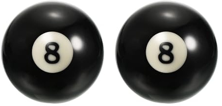 PATIKIL Bola de Repuesto para Billar #8 de 2-1/4, 2 Unidades, Tamaño Estándar para Sala de Juegos y Sala de Billar, Color Negro