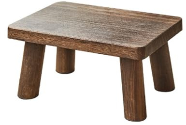 ZIJIREN Taburete de madera, taburete de mesa de café, taburete para ponerse zapatos, mesa para plantas, taburete para cambiarse de zapatos, taburete de madera maciza, taburete bajo, banco, taburete