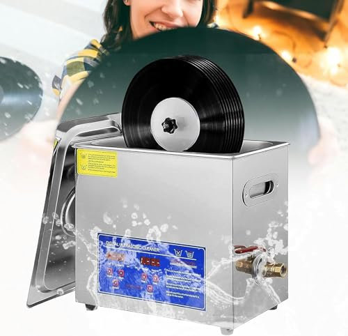 LYJYUJIE Ultraschallreiniger 6L Tragbarer Ultraschallreiniger Von 1,6 Gallone Vinylscheiben Von 304 Edelstahl -Geschirrspannungen