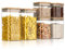 Arendo - Vorratsgläser mit Deckel - 6er Set - Glasbehälter aus Glas – hitzebeständig – Vorratsdosen mit Bambusdeckel - luftdicht - für Müsli Zucker Mehl Spaghetti Kaffee Reis