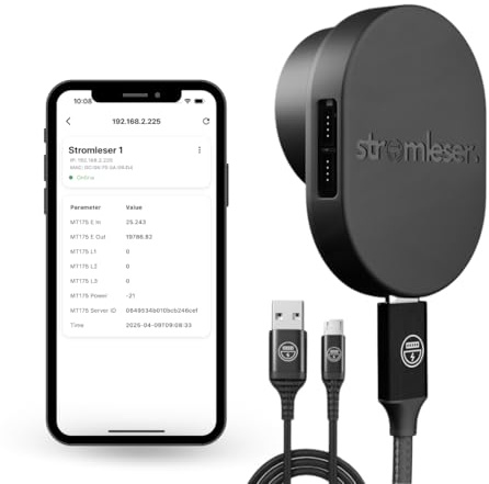 Stromleser WIFI Smart Meter IR Lesekopf - Stromzähler auslesen WLAN, Mit Tasmota Software für Smart Home Integration, Keine Stromverschwendung mehr, inkl. MwSt.