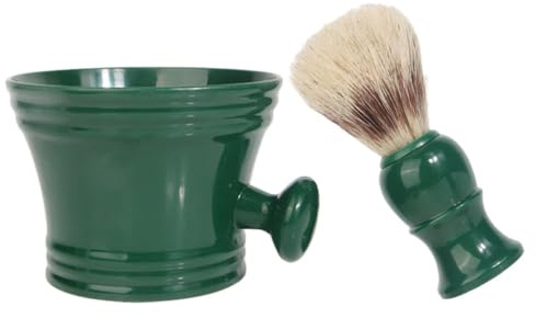SEWACC Kit de Cuidado para Afeitar Barba Hombre Brocha de Jabón y Cuenco para Espuma, Accesorio Portátil para Afeitado y Limpieza Facial, Adecuado para Uso Diario y Viaje