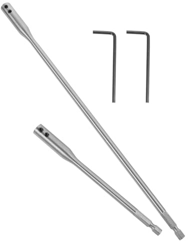TOVINANNA Juego de Extensión para Taladro 4 Piezas Metal Duradero 150mm y 300mm con Llaves Cambio Rápido Conjunto Extensión de Brocas para Herramientas Eléctricas y Bricolaje