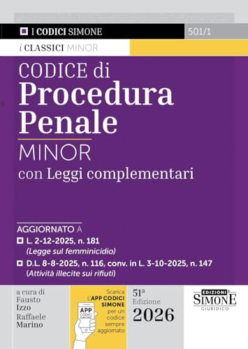 Codice di procedura penale Minor. Leggi complementari. Con APP CODICI SIMONE per un codice sempre aggiornato