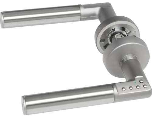 Yale Elektronischer Türgriff links, Codeeingabe, bis 9 Benutzercodes + Mastercode, kabellose Montage, LED-/Akustikfeedback, robustes Edelstahl-/Zinkgehäuse, ideal für Innenräume, Büro und Zuhause