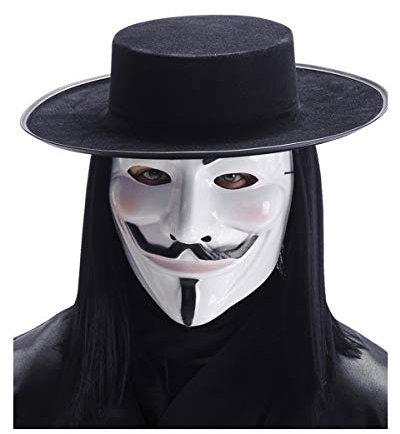 Horror-Shop Guy Fawkes Vendetta Maske als Kostüm Zubehör