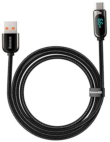 Baseus Displaykabel USB auf Typ-C, 66 W, 1 m (schwarz)