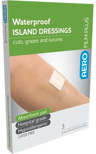 AEROFILM Waterproof Island Dressing 9X10CM Pack of 3