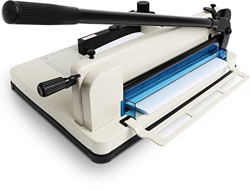 FAHKNS 17 Heavy Duty Guillotine Trimmer Paper Cutter,Cortadora de Papel 500 Sheets Paper Trimmer with Double Safety Protection Durable HSS Blade for Cutting Paper